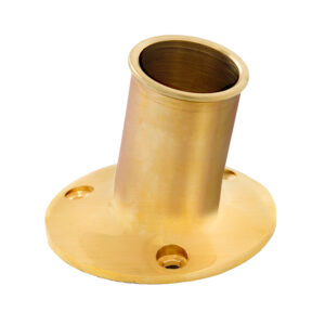 WHITECAP TOP MOUNT FLAG POLE SOCKET 1" ID POLISHED BRASS