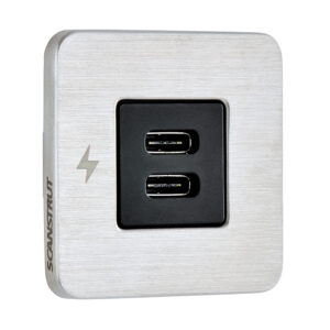 SCANSTRUT TILE USB-C/USB-C INTERIOR CHAGER SOCKET 12/24V