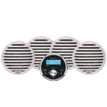 AQUATIC AV ECONOMY GAUGE STEREO/SPEAKERS KIT - WHITE