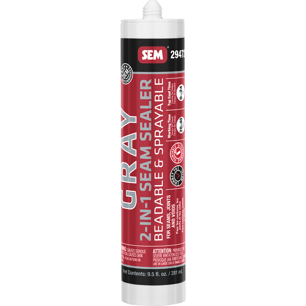 SEM 2-IN-1 SEAM SEALER 9.5OZ TUBE - GRAY