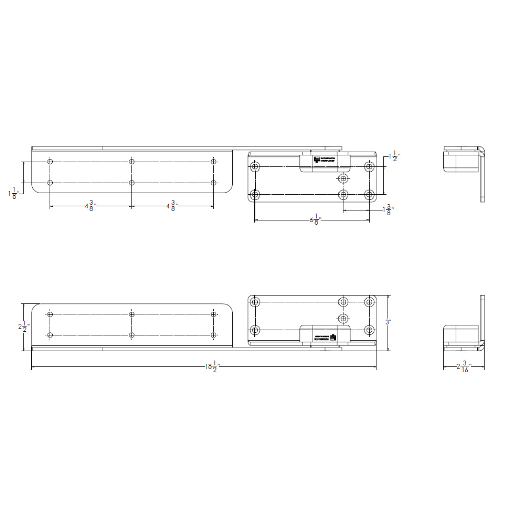 TACO RATCHET HINGES 316 SS POLISHED PAIR 18 1/2" - Image 2