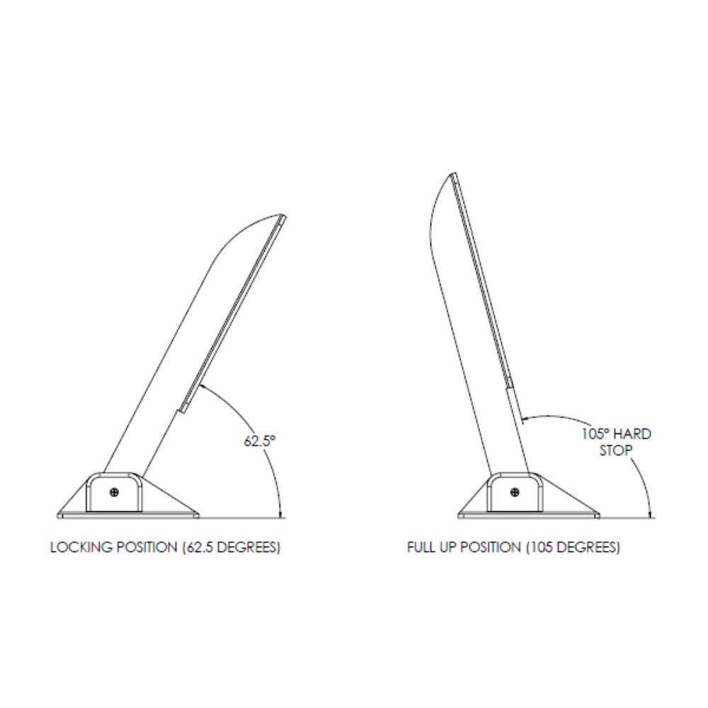 TACO RATCHET HINGES 316 SS POLISHED PAIR 18 1/2" - Image 4