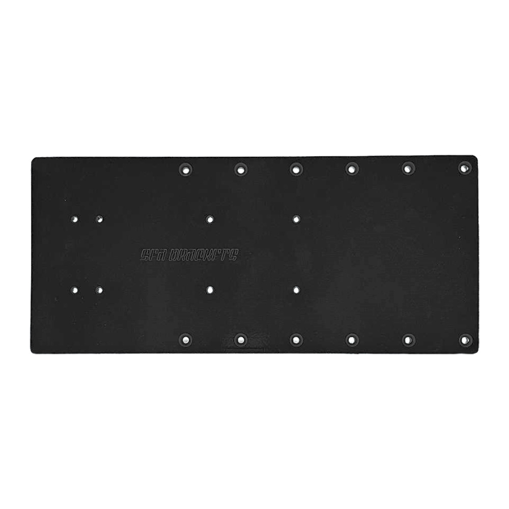SEA BRACKETS 18" STRAIGHT TROLLING MOTOR PLATE BLACK