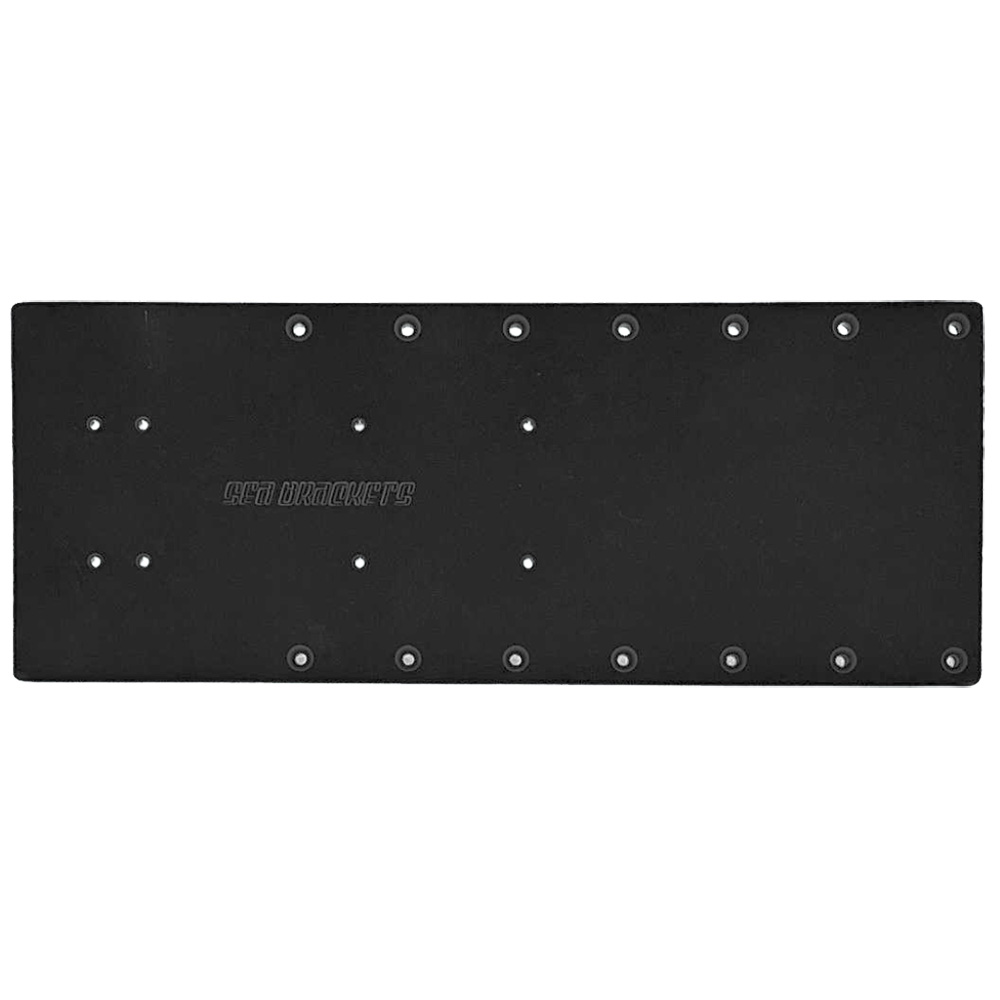 SEA BRACKETS 20" STRAIGHT TROLLING MOTOR PLATE BLACK