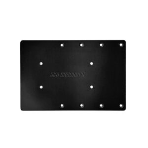 SEA BRACKETS 12" STRAIGHT PLATE F/ GARMIN KRAKEN BLACK