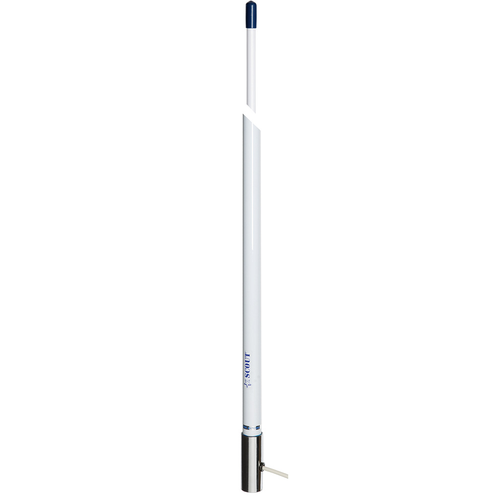 SCOUT 8' WHITE VHF ANTENNA 6DB SS FERRULE W/ 5M RG-58 COAX - Image 2