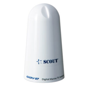 SCOUT WAVE 4" WHITE TV ANTENNA OMNIDIRECTIONAL