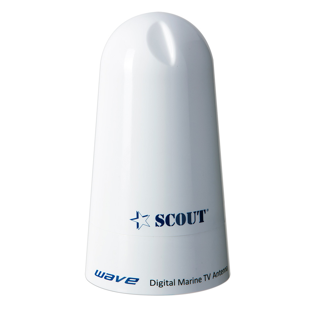 SCOUT WAVE 4" WHITE TV ANTENNA OMNIDIRECTIONAL