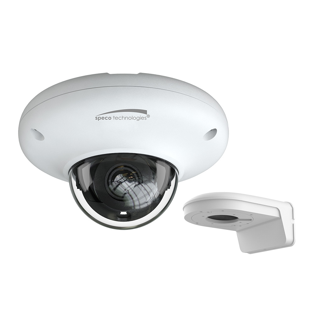 SPECO 4MP H.265 MINI DOME AI IP IR CAMERA W/ WALL BRACKET -