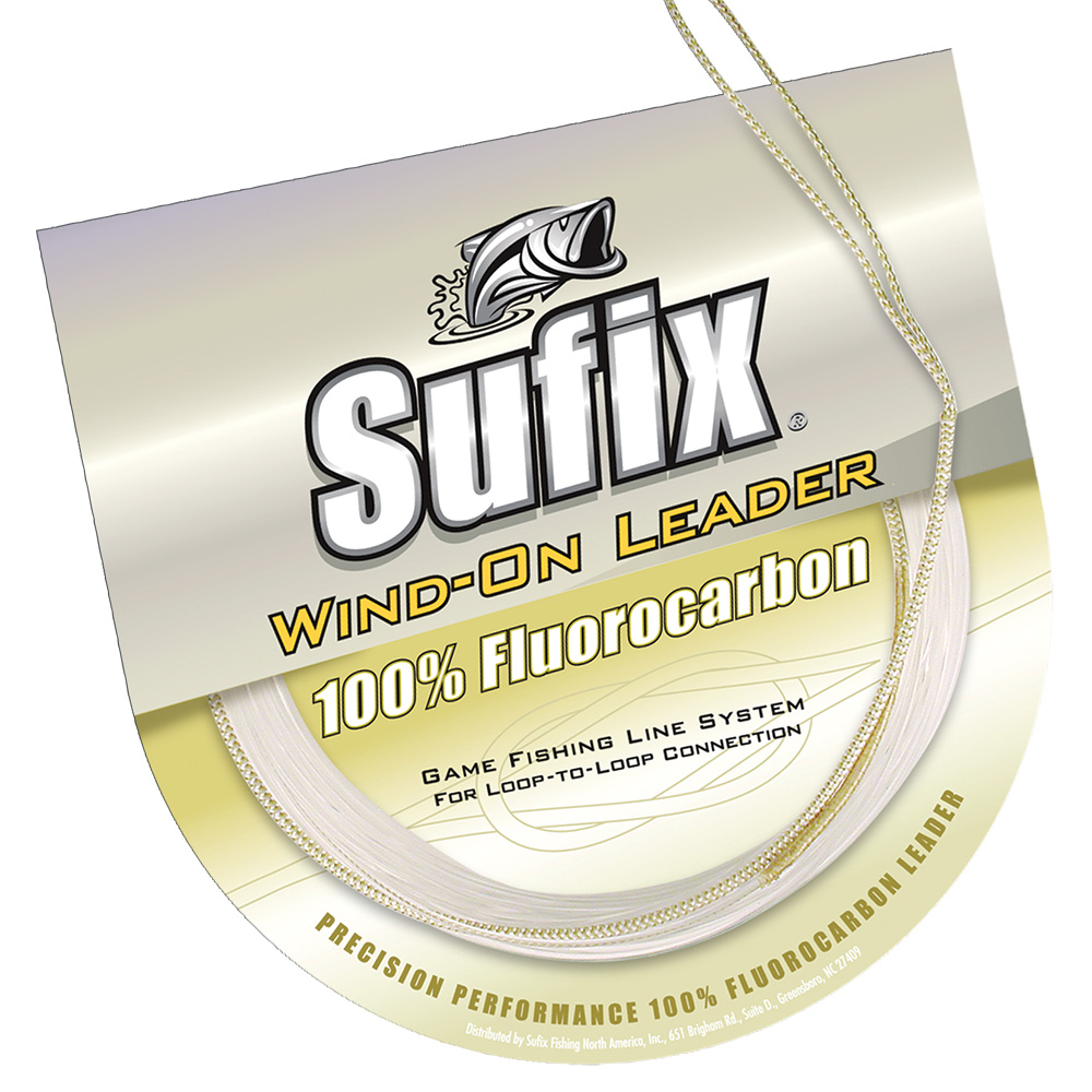 SUFIX WIND-ON FLUOROCARBON LEADER 80LB CLEAR 11YDS