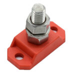 BLUEWATER SINGLE BATTERY POST 3/8" SS STUD RED