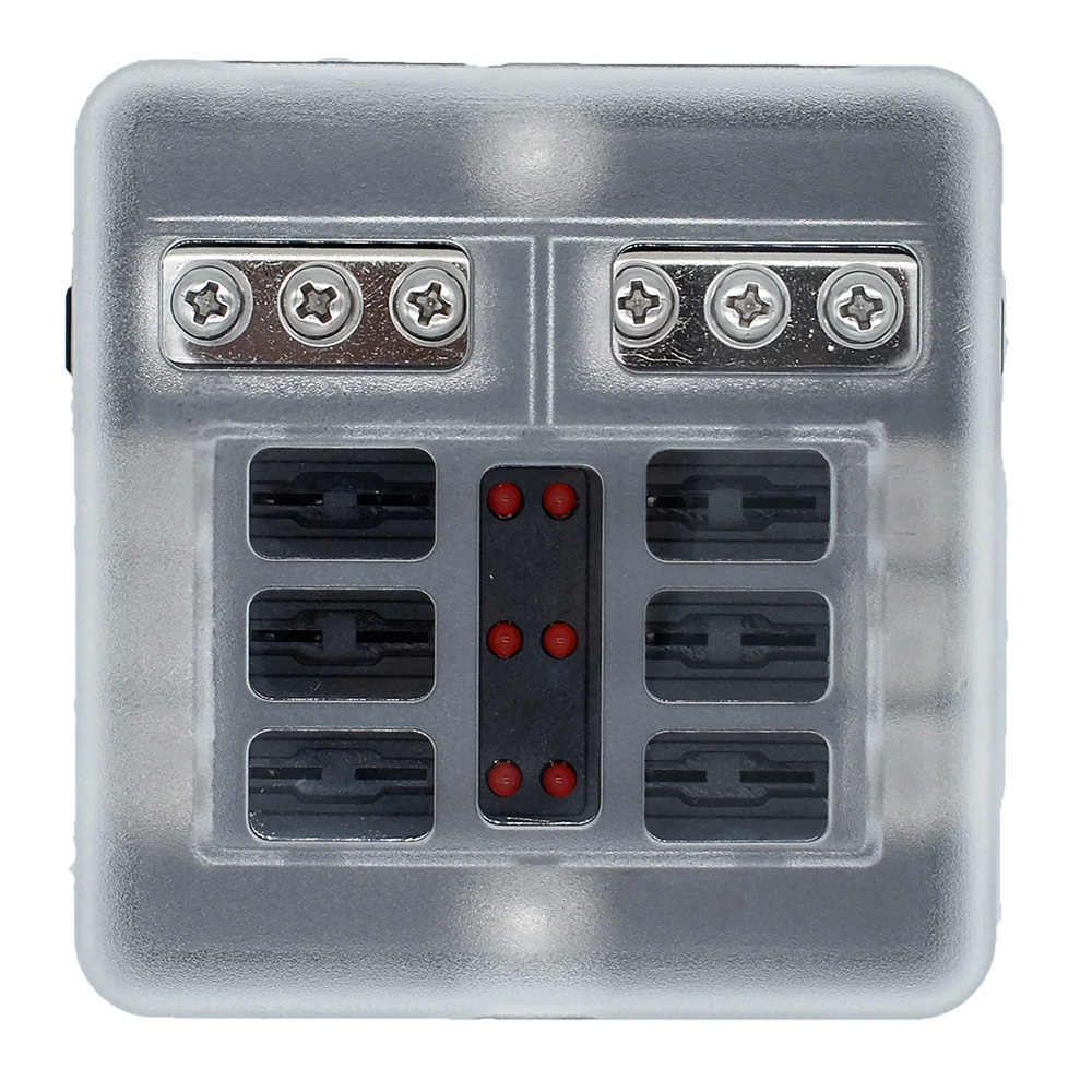 BLUEWATER 6 POSITION FUSE BLOCK W/ LED