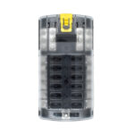 BLUEWATER 12 POSITION FUSE BLOCK ATC W/ YELLOW SLIDE
