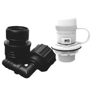 FLUSHMASTER FLUSH PORT QUICK CONNECT FOR MERCURY - WHITE