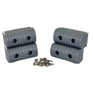 CALIBER BUNK WRAP END CAP 2X4" GREY ACCY KIT 4-PK W/ SS HRDW