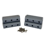 CALIBER BUNK WRAP END CAP 2X6" GREY ACCY KIT 4-PK W/ SS HRDW