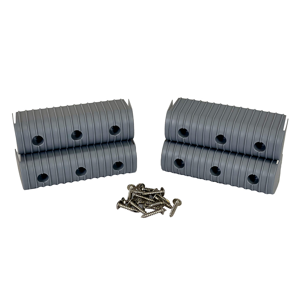 CALIBER BUNK WRAP END CAP 2X6" GREY ACCY KIT 4-PK W/ SS HRDW