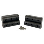 CALIBER BUNK WRAP END CAP 2X6" BLACK ACCY KIT 4-PK W/ SS HRDW