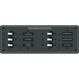 BLUE SEA 8097 BREAKER PANEL 120VAC 6 POS