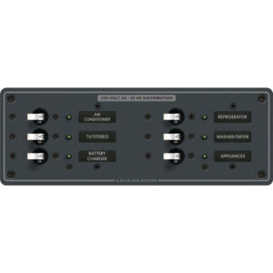 BLUE SEA 8197 BREAKER PANEL 230VAC 6 POS