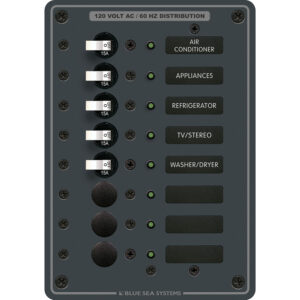 BLUE SEA 8059 PANEL 120VAC 8 POSITION