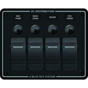 BLUE SEA 8372 PANEL WATERPROOF CB 12VDC 4 POS