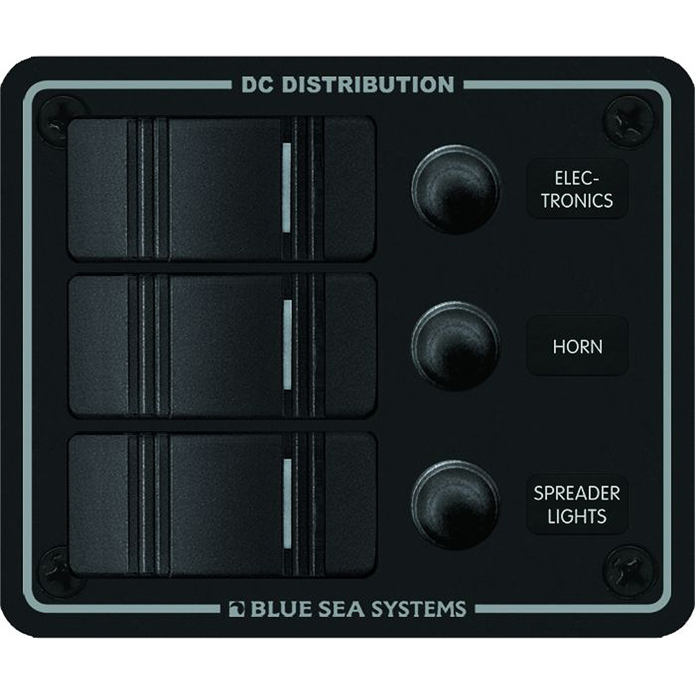 BLUE SEA 8374 PANEL WATERPROOF CB 12VDC 3 POS