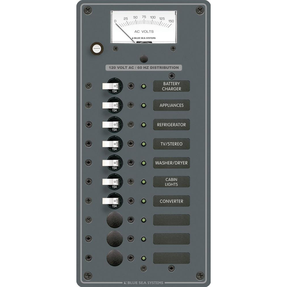 BLUE SEA 8478 BREAKER PANEL 120VAC 10 POS