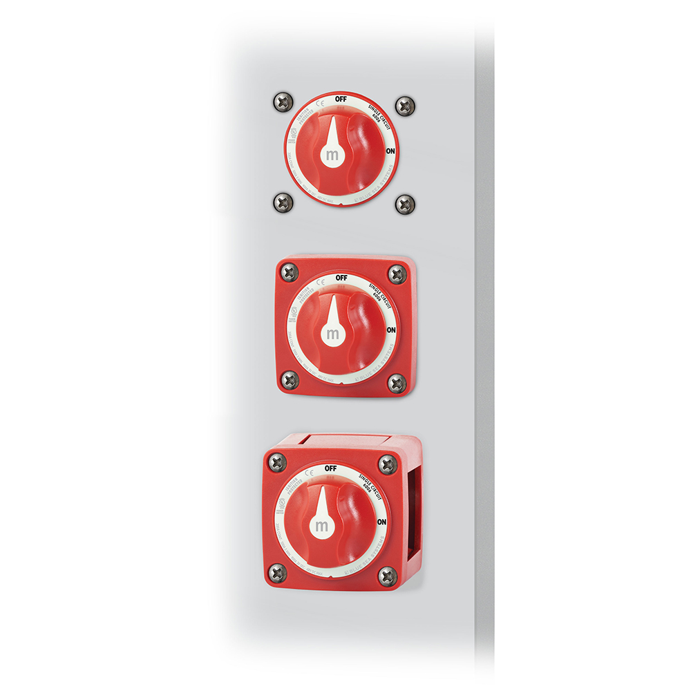 BLUE SEA 6006 BATTERY SWITCH MINI ON/OFF RED W/KNOB - Image 2
