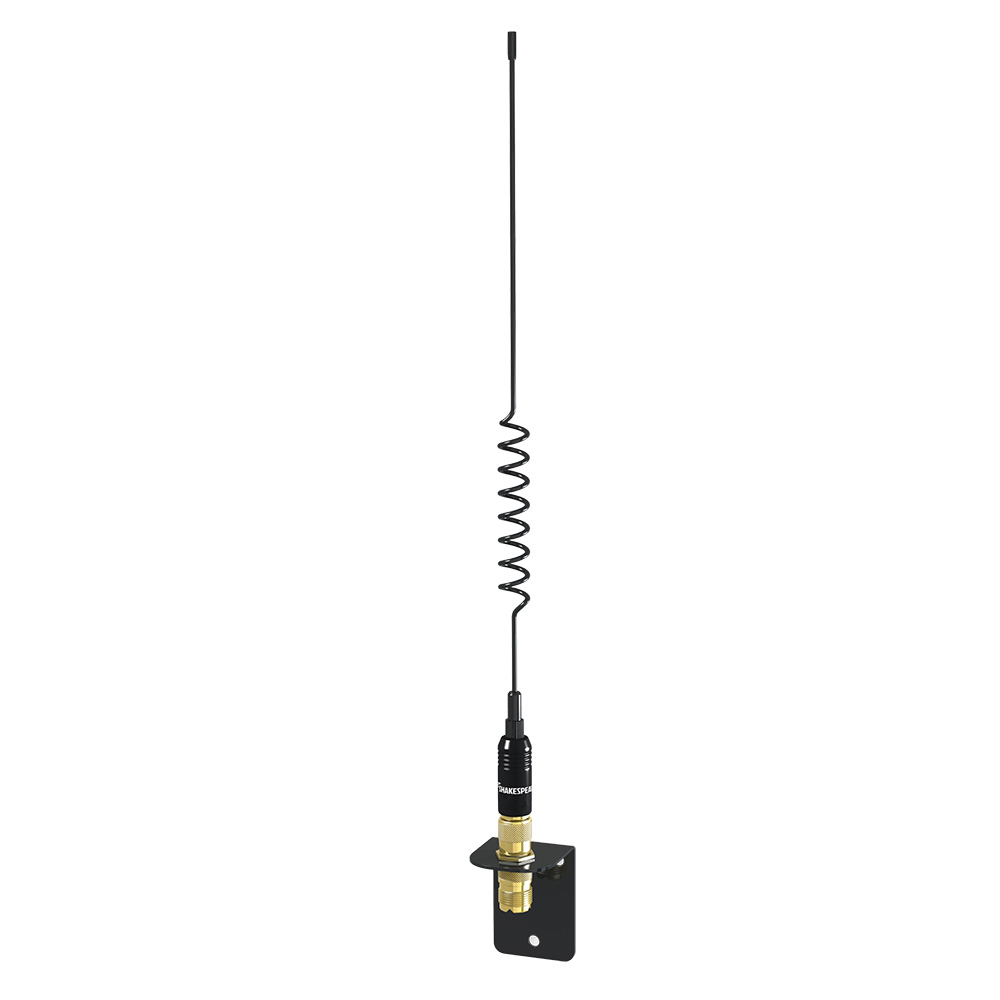 SHAKESPEARE VHF 15IN 5216 SS BLACK WHIP L BRACKET INCLUDED