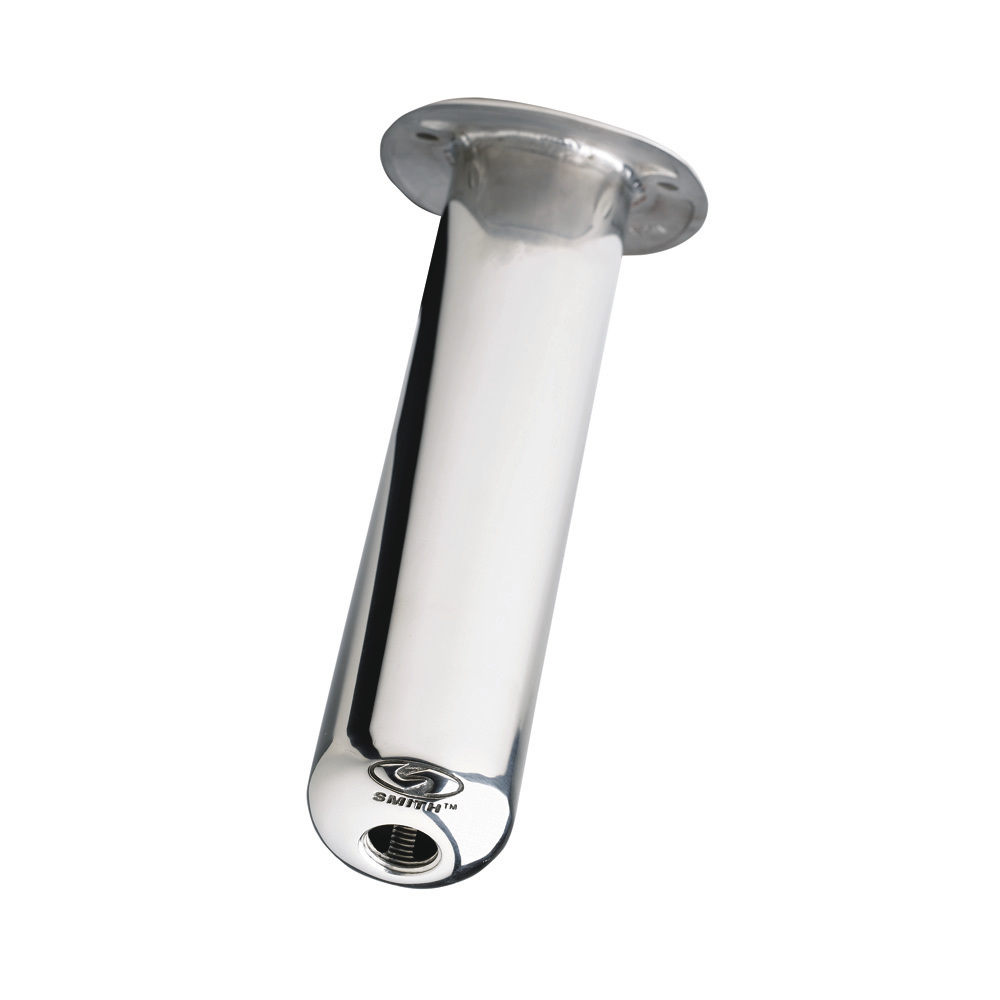 CE SMITH FLUSH MT ROD HOLDER SILVER STAINLESS 10.5" 0 DEG