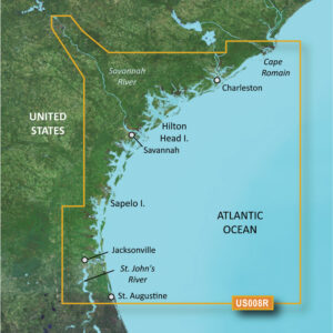 GARMIN VUS008R CHARLESTON TO JACKSONVILLE BLUECHART G3