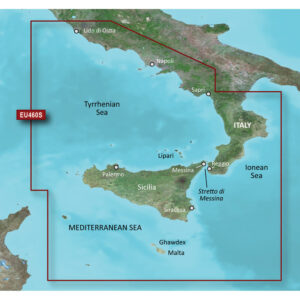 GARMIN VEU460S SICILY TO LIDO DI OSTIA BLUECHART G3 VISION