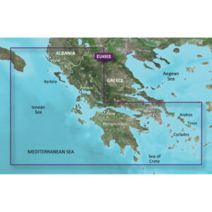 GARMIN VEU490S GREECE WEST  COAST AND ATHENS BLUECHART G3
