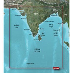 GARMIN VAW003R INDIAN SUB CONTINENT BLUECHART G3 VISION