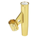 LEE'S CLAMP-ON ROD HOLDER GOLD ALUMINUM VERTICAL PIPE SIZE #4