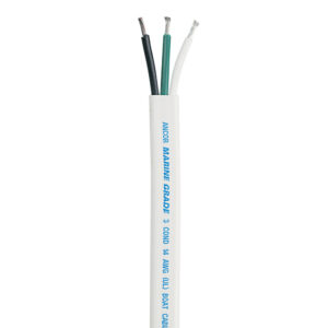 ANCOR WHITE TRIPLEX CABLE 100' 14/3 (WHITE, BLACK, GREEN)