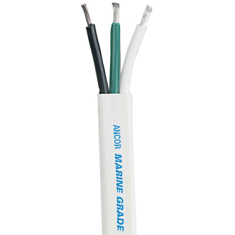ANCOR WHITE TRIPLEX CABLE 100' 10/3 (WHITE, BLACK, GREEN)