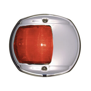 PERKO LED SIDE LIGHT 12V RED W/ CHROME PLATED BRASS