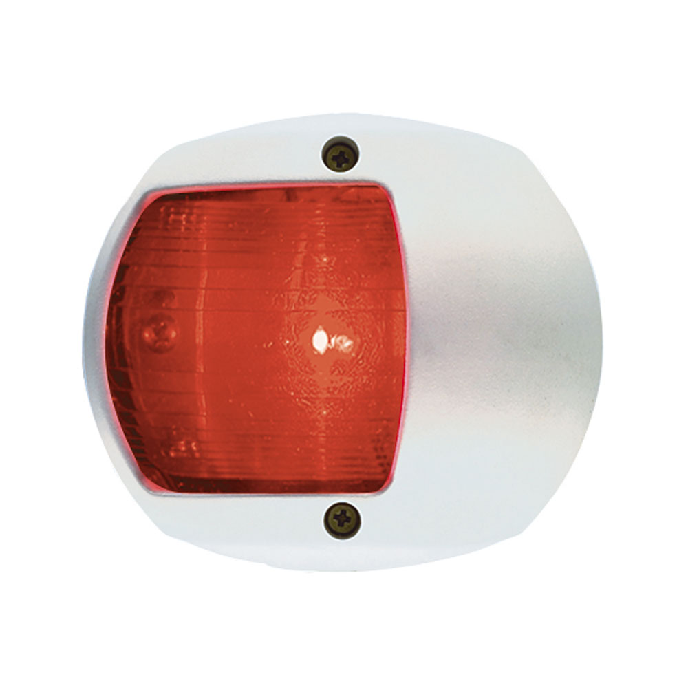 PERKO LED SIDE LIGHT 12V RED W/ WHITE PLASTIC