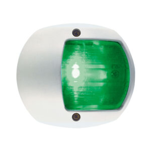 PERKO LED SIDE LIGHT 12V GREEN W/ WHITE PLASTIC