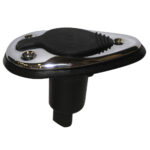 PERKO PLUG IN BASE ONLY 2 PIN  CHROME PLATED W 6-INCH PIGTAIL