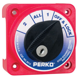 PERKO COMPACT MEDIUM DUTY BATTERY SELECTOR W/ KEY LOCK