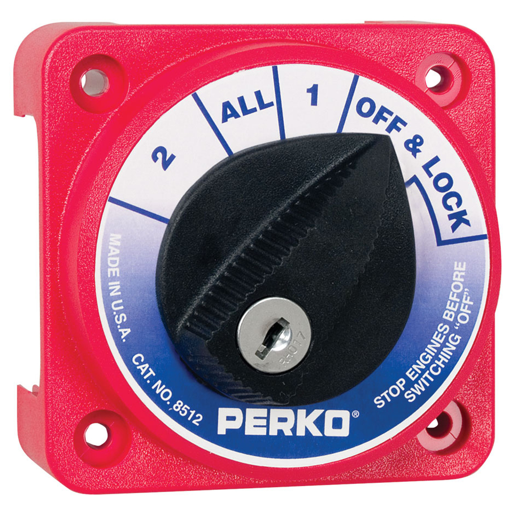 PERKO COMPACT MEDIUM DUTY BATTERY SELECTOR W/ KEY LOCK
