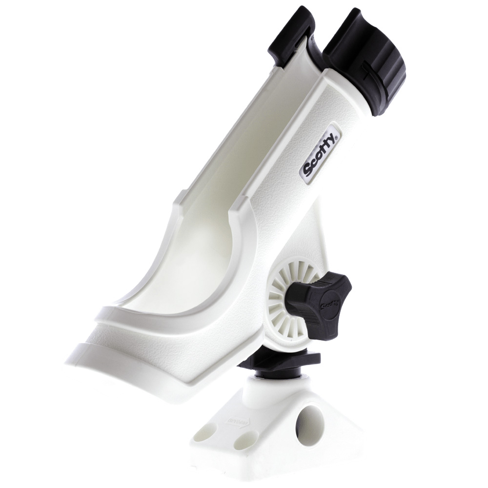 SCOTTY POWERLOCK ROD HOLDER WHITE W/ 241 SIDE/DECK MOUNT