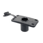 SCOTTY FLUSH DECK MOUNT BLACK SEALED W/ RAIN CAP