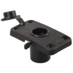 SCOTTY FLUSH DECK MOUNT LOCKING BLACK W/ RAIN CAP