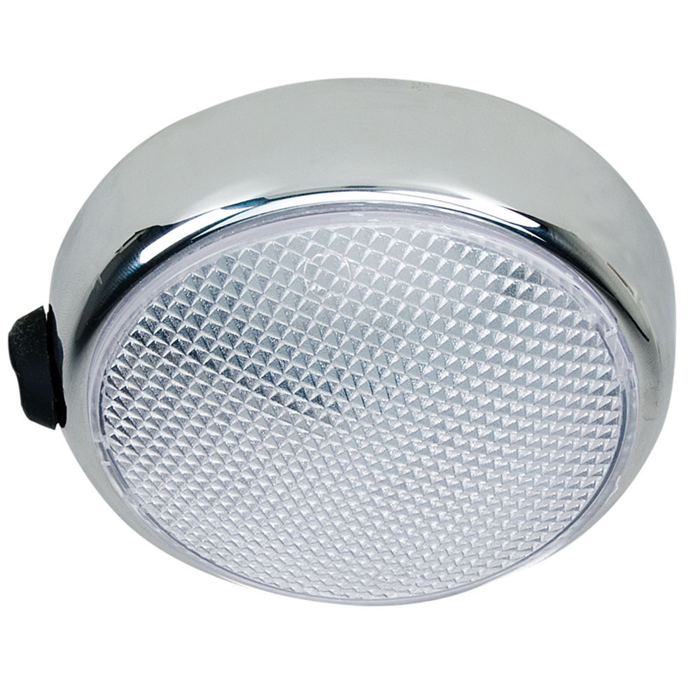 PERKO SURF MNT LED DOME LIGHT W/ ON/OFF CHROME
