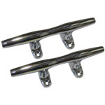 PERKO 4" OPEN BASE CLEAT PAIR CHROME PLATED ZINC