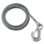 FULTON 3/16"X25' GALVANIZED WINCH CABLE & HOOK 4200#
